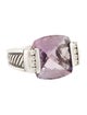 David Yurman Amethyst & Diamond Deco Cocktail Ring