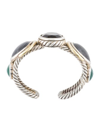 David Yurman Sapphire, Quartz & Dyed Chalcedony Cuff Bracelet