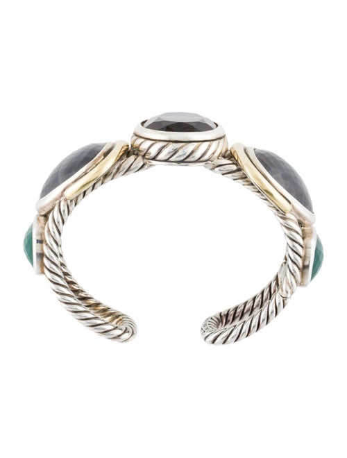 David Yurman Sapphire, Quartz & Dyed Chalcedony Cuff Bracelet