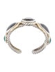 David Yurman Sapphire, Quartz & Dyed Chalcedony Cuff Bracelet