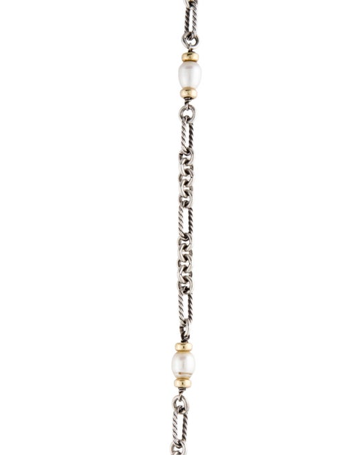 David Yurman Pearl Figaro Chain Necklace