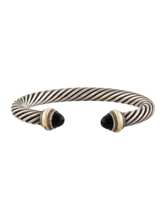 David Yurman Onyx Classic Cable Cuff Bracelet