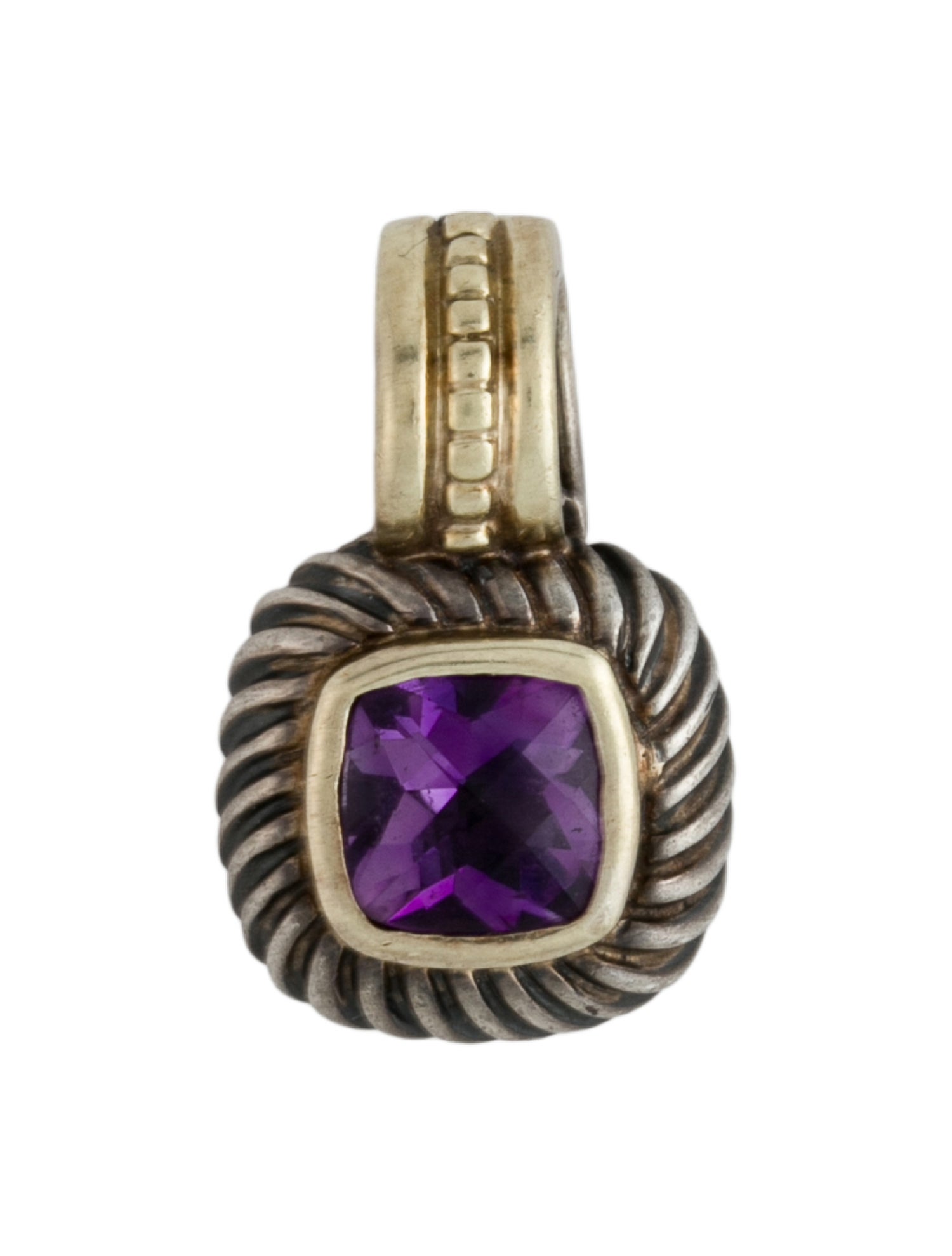David Yurman Amethyst Albion Enhancer Pendant