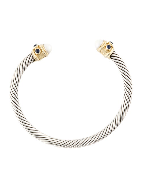 David Yurman Pearl & Sapphire Renaissance Cuff Bracelet