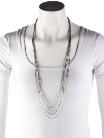 David Yurman Diamond Station Multi Chain Necklace