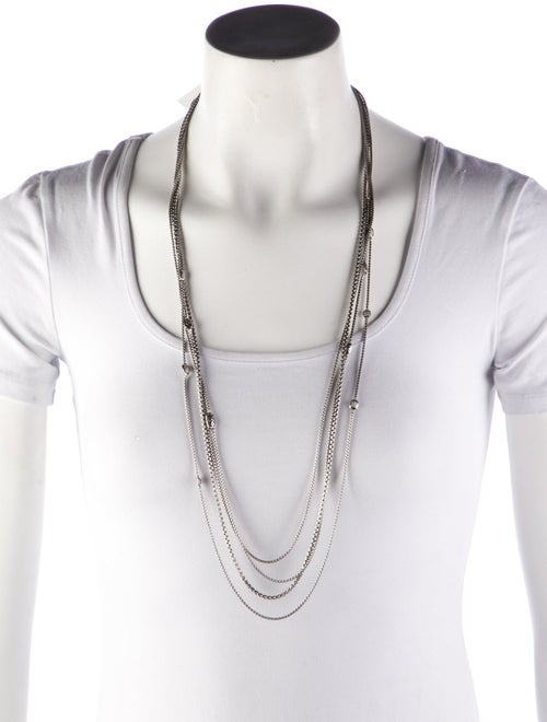 David Yurman Diamond Station Multi Chain Necklace