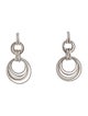 David Yurman Diamond Crossover Double Hoop Drop Earrings