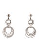 David Yurman Diamond Crossover Double Hoop Drop Earrings