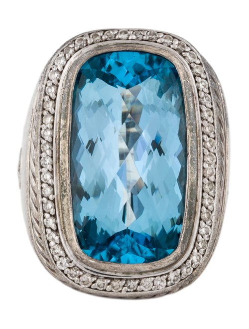 David Yurman Topaz & Diamond Cocktail Ring