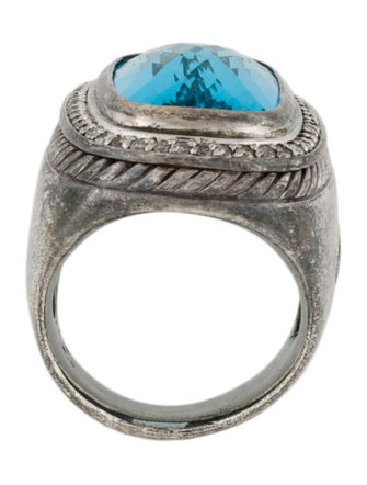David Yurman Topaz & Diamond Cocktail Ring