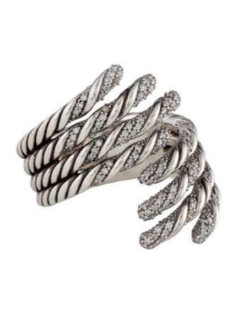 David Yurman Diamond Willow Open Four-Row Ring
