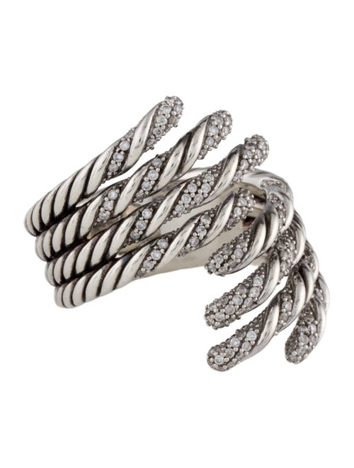 David Yurman Diamond Willow Open Four-Row Ring