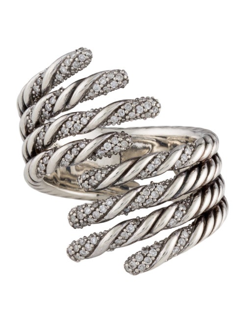 David Yurman Diamond Willow Open Four-Row Ring