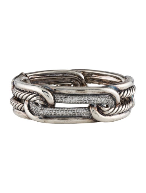 David Yurman Diamond Labyrinth Hinged Bangle