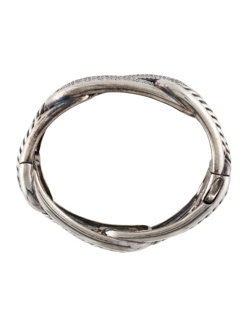 David Yurman Diamond Labyrinth Hinged Bangle