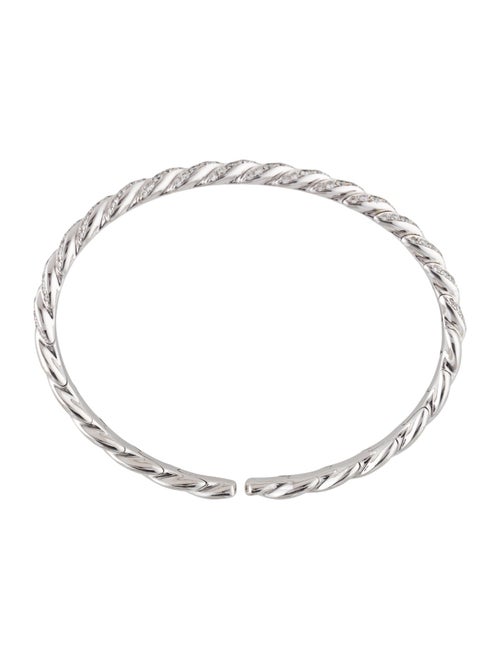 David Yurman 18K Diamond Sculpted Cable Flex Bracelet