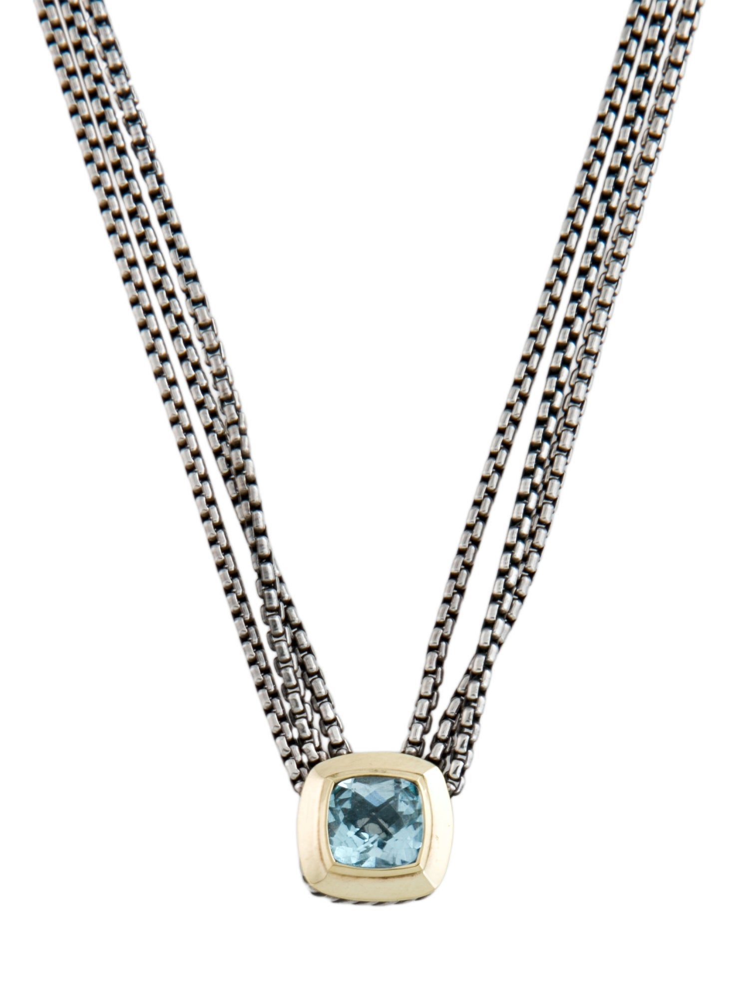 David Yurman Topaz Albion Pendant Multistrand Necklace