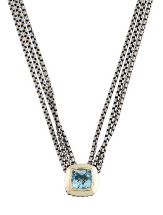 David Yurman Topaz Albion Pendant Multistrand Necklace