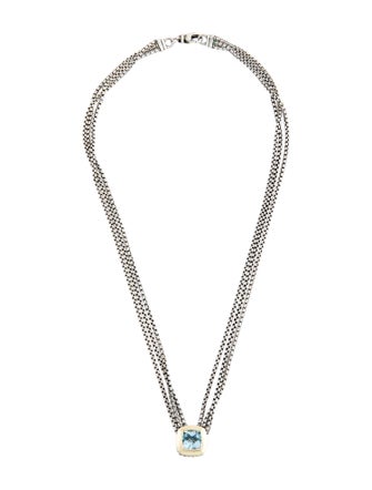 David Yurman Topaz Albion Pendant Multistrand Necklace