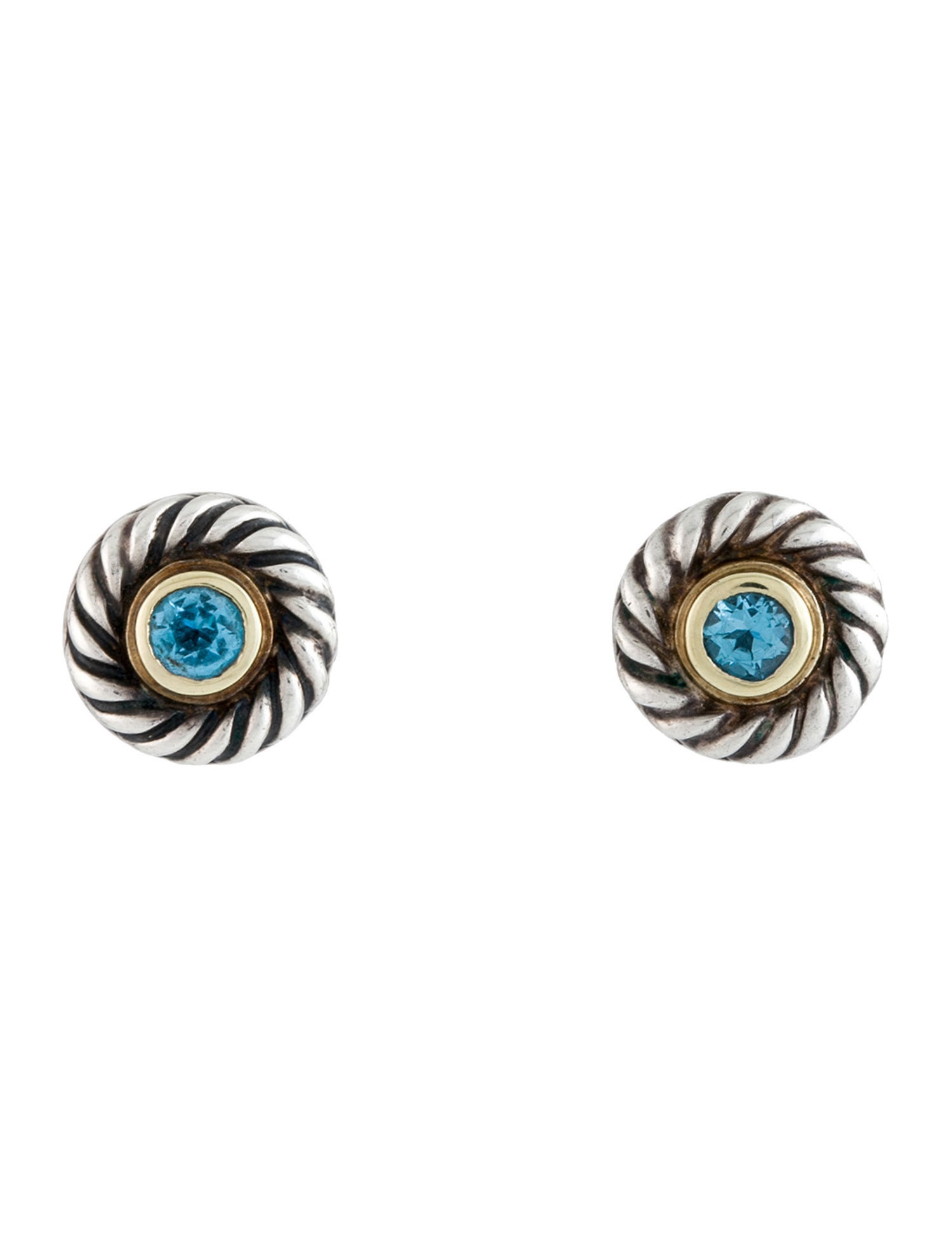 David Yurman Topaz Cookie Stud Earrings