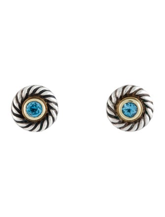 David Yurman Topaz Cookie Stud Earrings