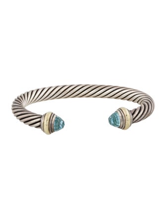 David Yurman Topaz Classic Cable Cuff Bracelet