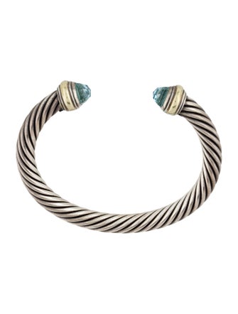 David Yurman Topaz Classic Cable Cuff Bracelet