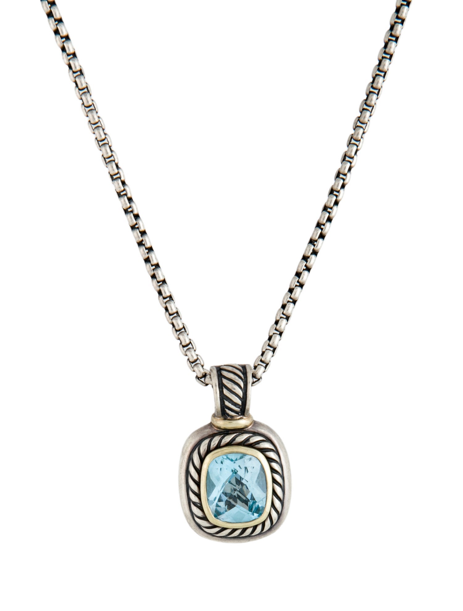 David Yurman Topaz Albion Enhancer Pendant Necklace