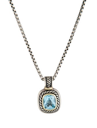 David Yurman Topaz Albion Enhancer Pendant Necklace