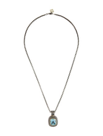 David Yurman Topaz Albion Enhancer Pendant Necklace