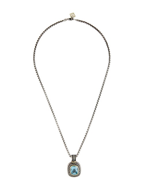 David Yurman Topaz Albion Enhancer Pendant Necklace