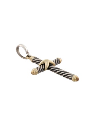 David Yurman Two-Tone X Cross Pendant