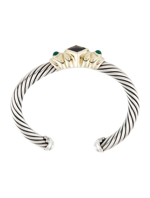 David Yurman Dyed Chalcedony & Amethyst Renaissance Cuff Bracelet