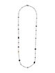 David Yurman Garnet, Onyx & Hematine Station Necklace