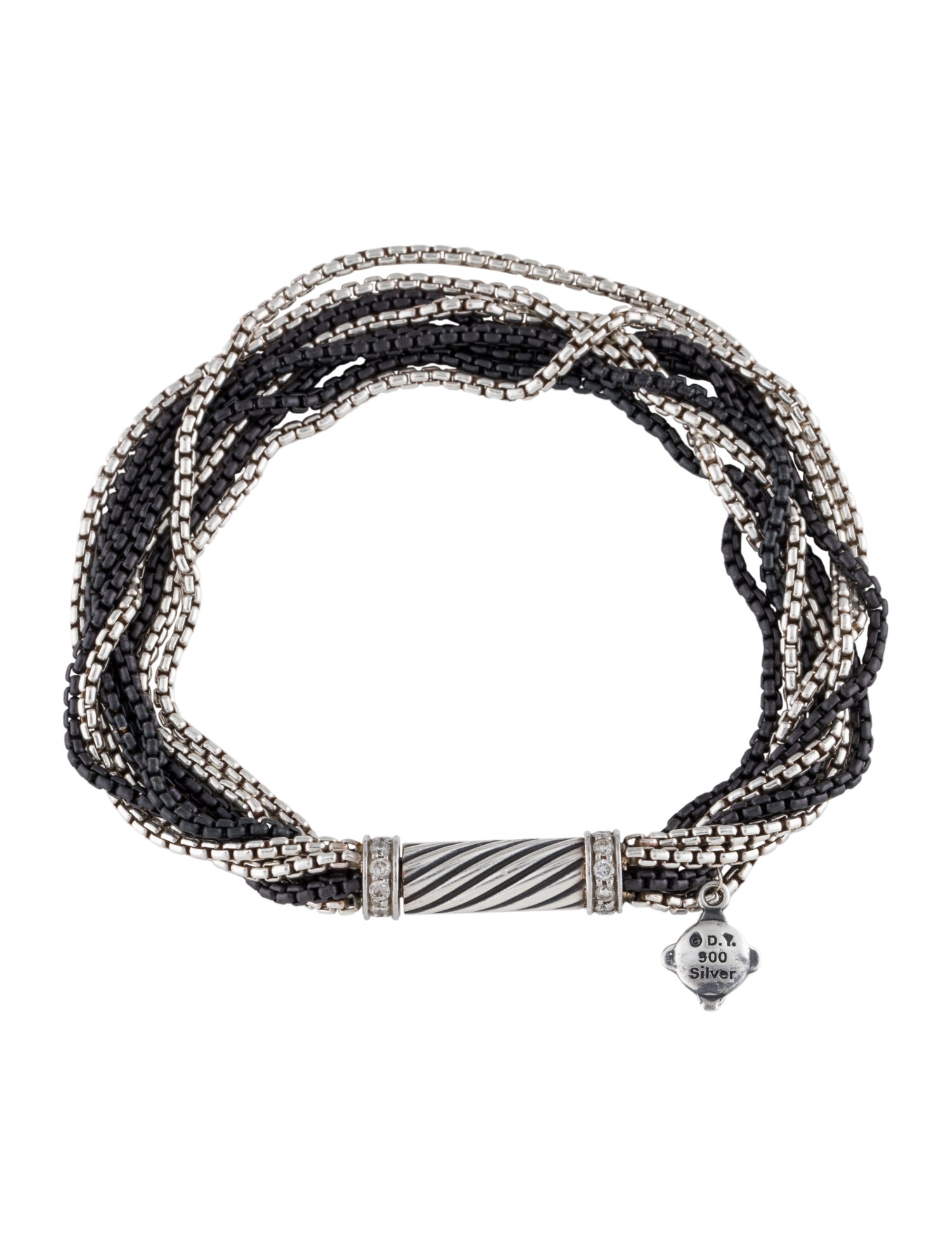 David Yurman Diamond Multistrand Chain Bracelet