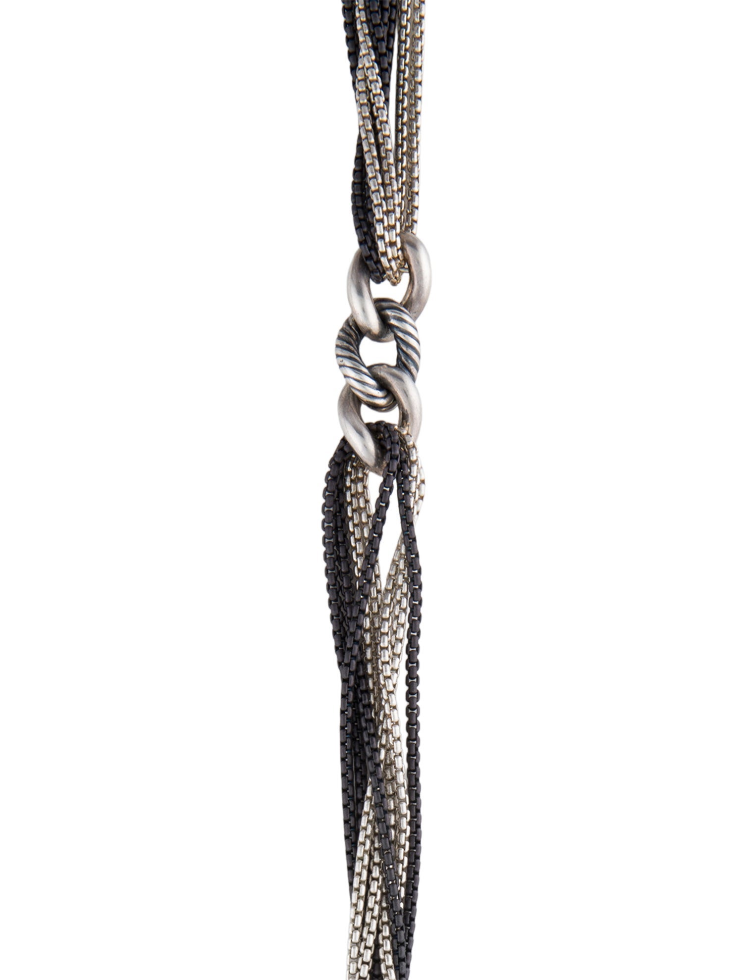 David Yurman Multi-Strand Cable Curb Link Necklace