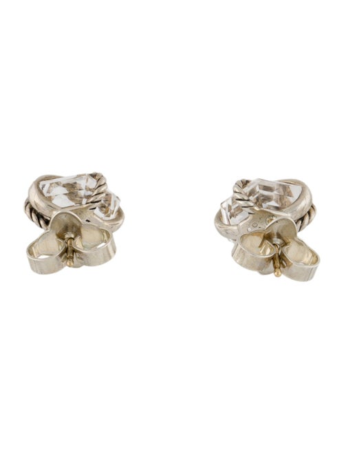 David Yurman Quartz & Diamond Cable Wrap Stud Earrings