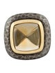 David Yurman Citrine Hammered Albion Cocktail Ring