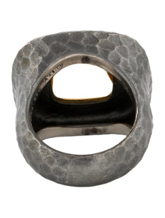 David Yurman Citrine Hammered Albion Cocktail Ring