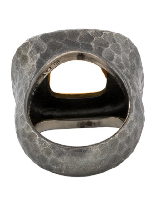 David Yurman Citrine Hammered Albion Cocktail Ring