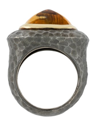 David Yurman Citrine Hammered Albion Cocktail Ring
