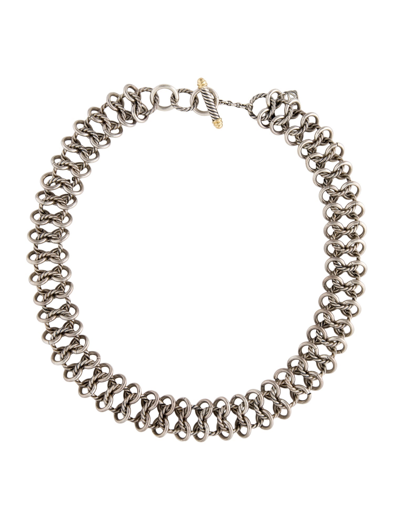 David Yurman Two-Tone Chainmail Collar Necklace