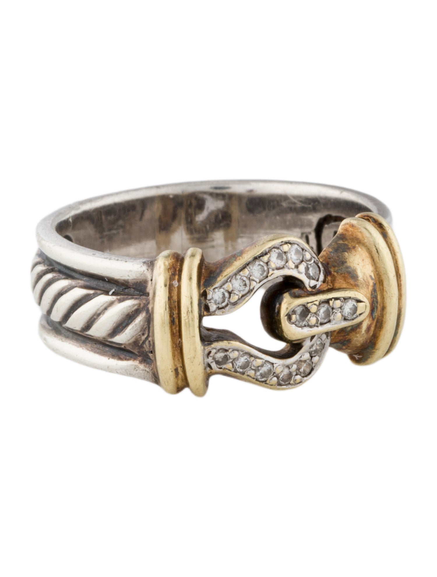 David Yurman Diamond Cable Buckle Band