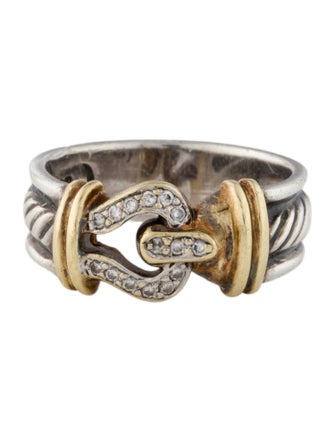 David Yurman Diamond Cable Buckle Band