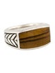 David Yurman Tiger's Eye Quartz Chevron Signet Ring