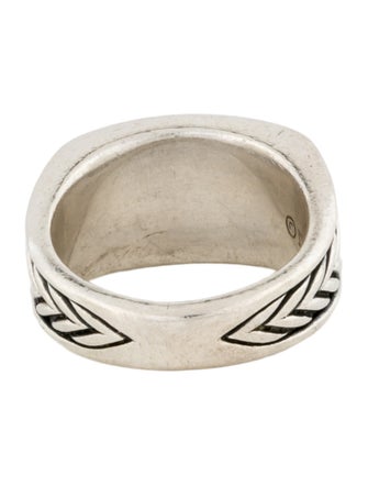 David Yurman Tiger's Eye Quartz Chevron Signet Ring