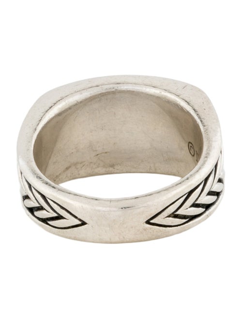 David Yurman Tiger's Eye Quartz Chevron Signet Ring