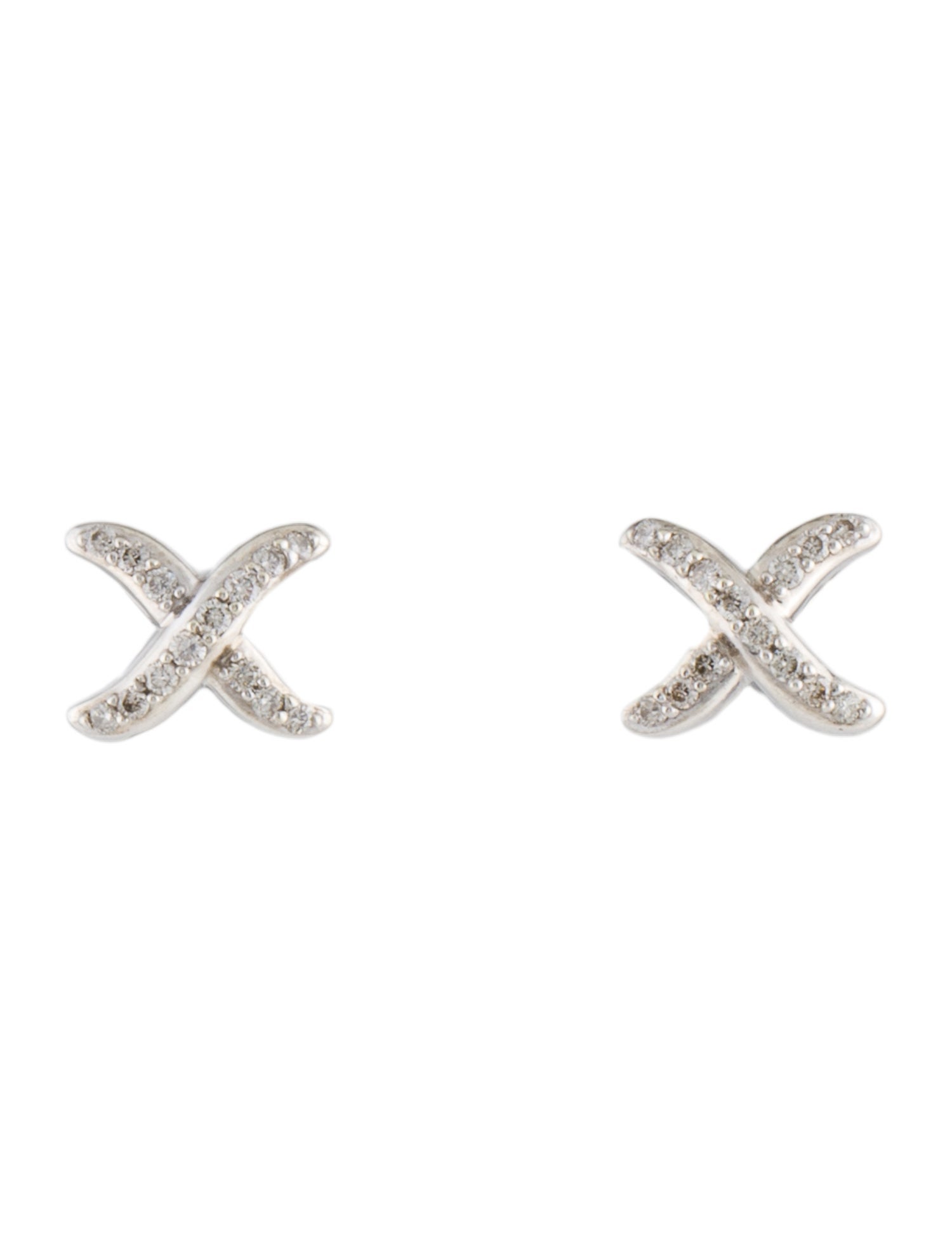 David Yurman Diamond X Stud Earrings