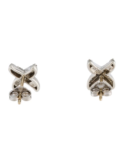 David Yurman Diamond X Stud Earrings