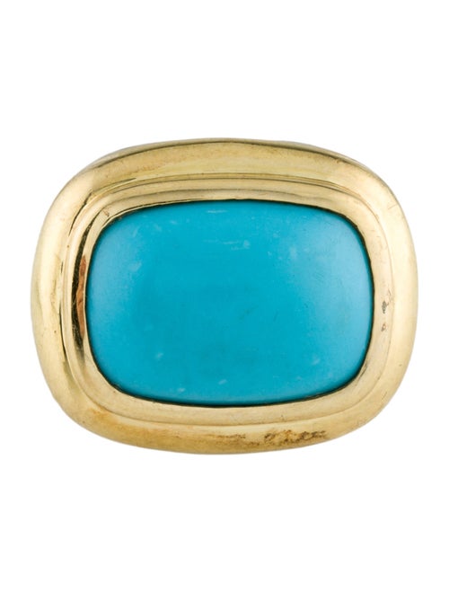 David Yurman Two-Tone Composite Turquoise Cocktail Ring